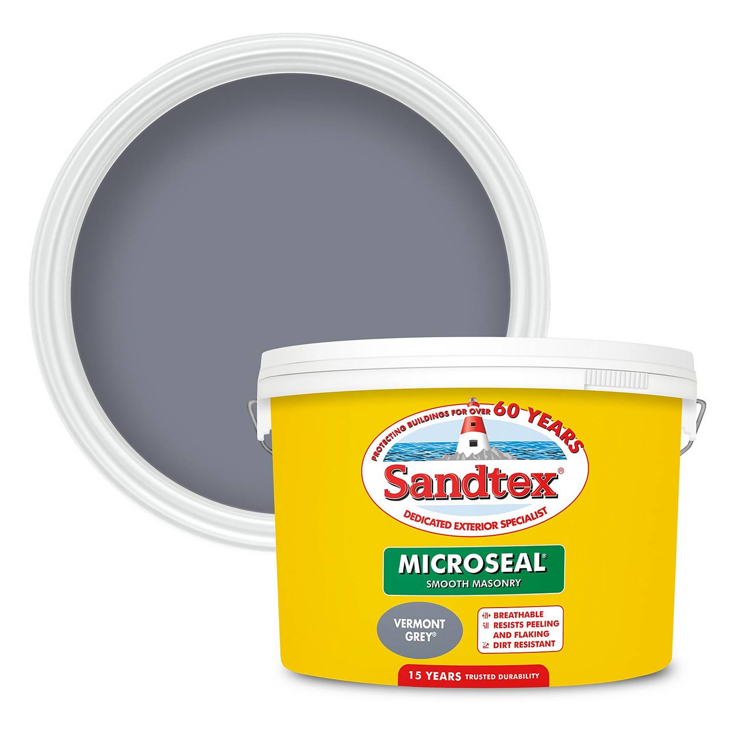 Sandtex Smooth Masonry 10L Vermont Grey Exterior Paint